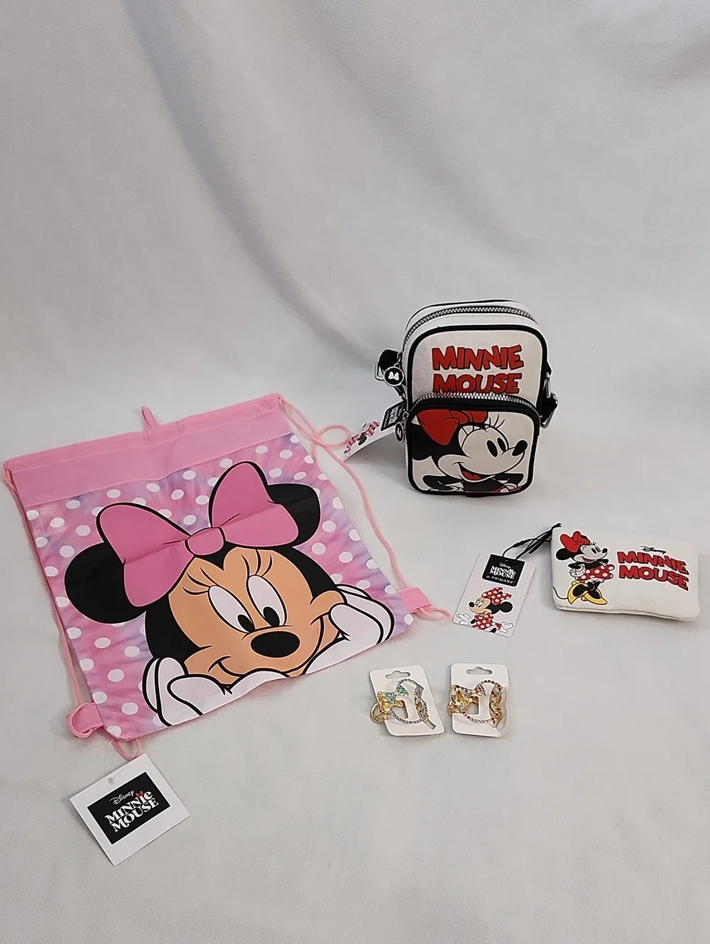 Disney Primark Minnie Mouse Bag Set with Matching Hair Clips